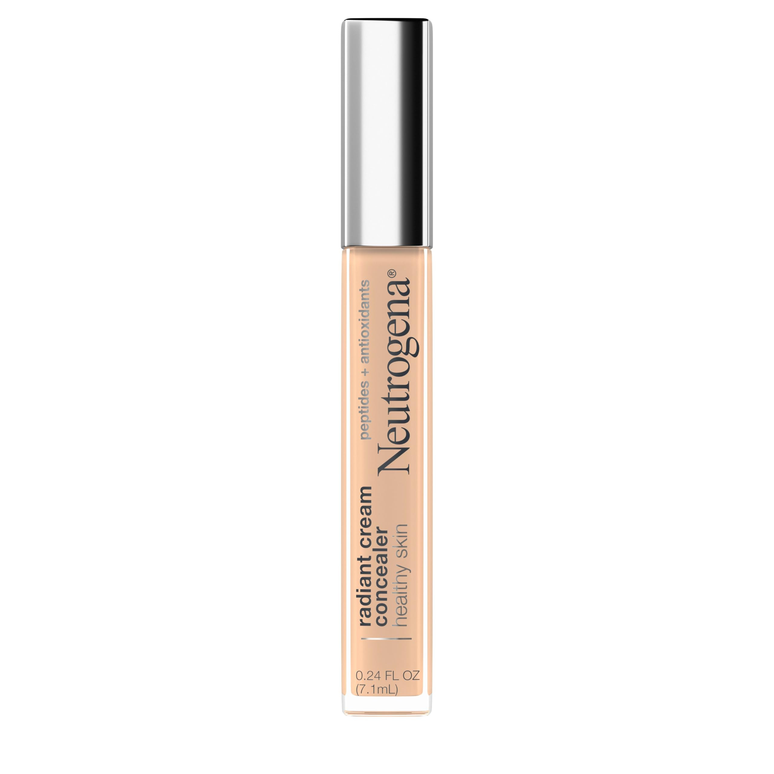 Neutrogena Healthy Skin Radiant Brightening Cream Concealer with Peptides & Vitamin E Antioxidant, Lightweight Perfecting Concealer Cream, Non-Comedogenic, Ecru Light 02 with cool undertones, 0.24 oz | Amazon (US)