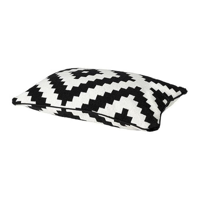 Ikea Cushion Cover, White/black | Amazon (US)