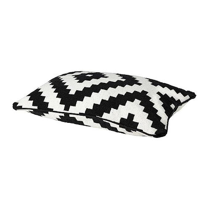 Ikea Cushion Cover, White/black | Amazon (US)