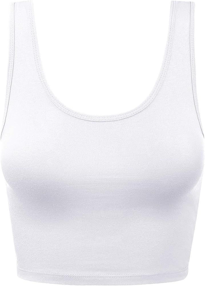 Women's Lingerie Camisole Crop Tank Cotton Racerback Sleeveless Slim Fit Tops | Amazon (US)