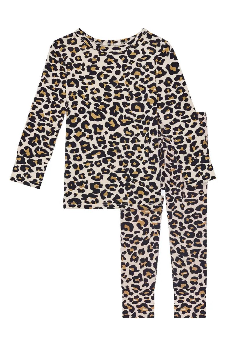 Lana Leopard Fitted Two-Piece Pajamas | Nordstrom