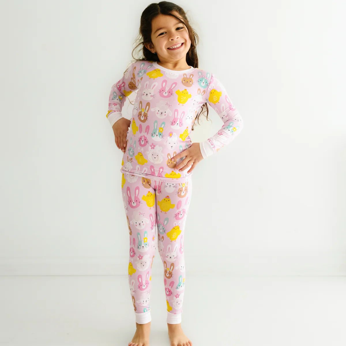 Pink Pastel Parade Two-Piece Pajama Set | Little Sleepies