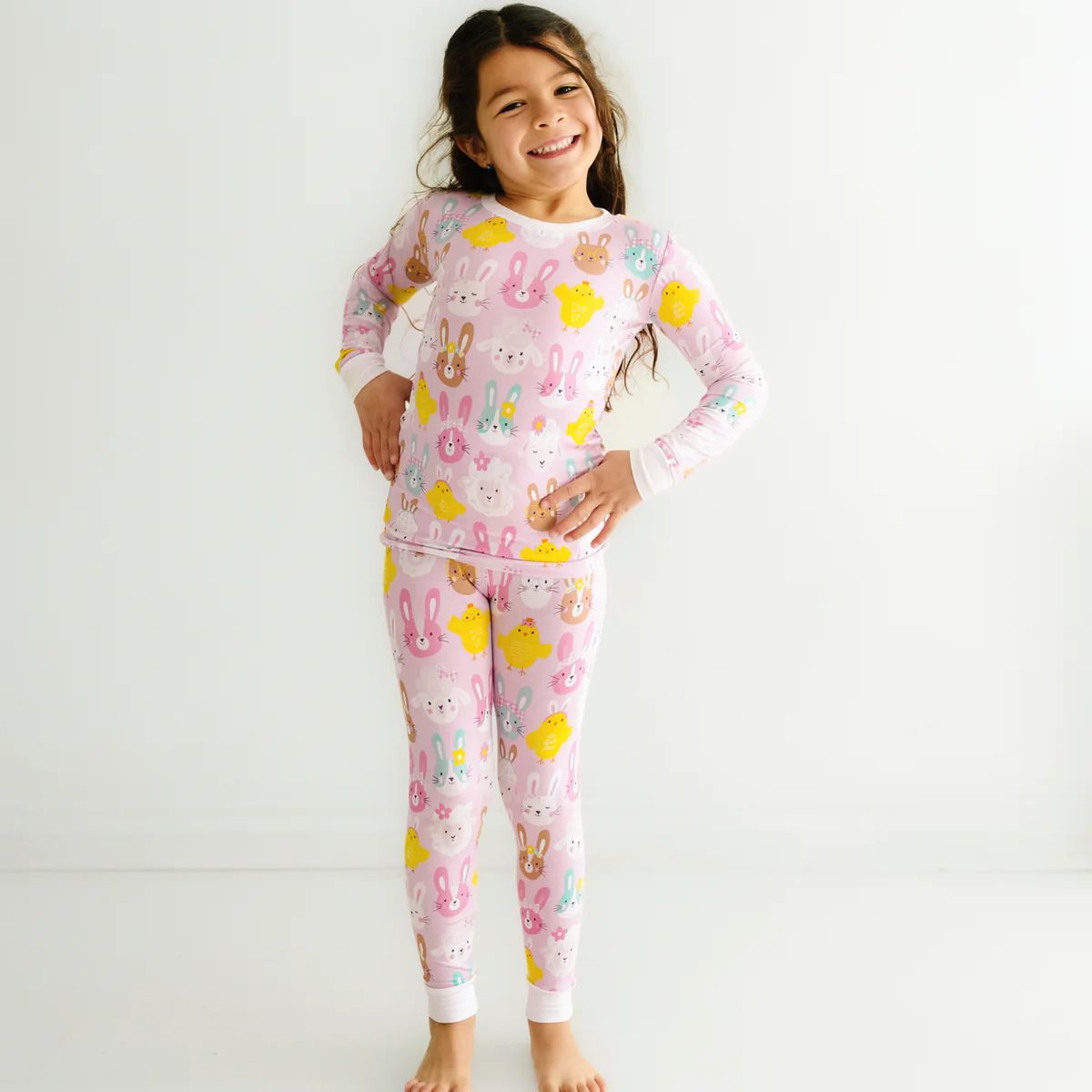 Pink Pastel Parade Two-Piece Pajama Set | Little Sleepies