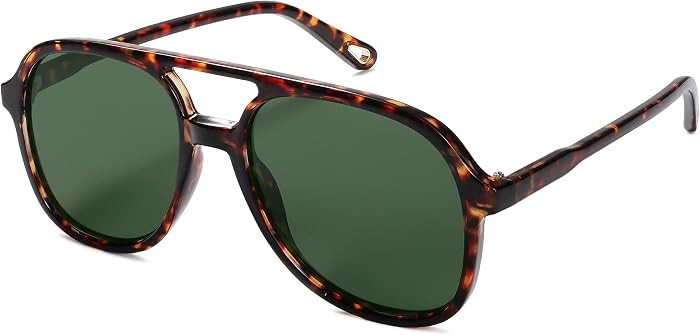 Classic 80s 90s Vintage Trendy Square Aviators UV400 Protection TAC Lens Trending Fashion Sunnies | Amazon (US)