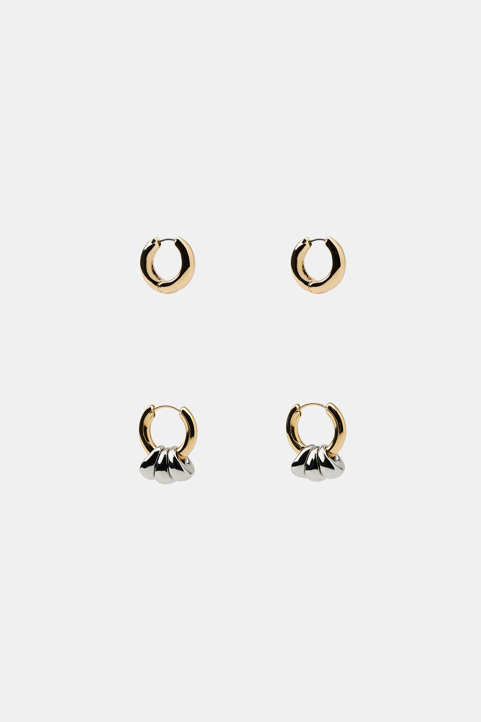 PACK OF COMBINED HOOP EARRINGS | Zara US