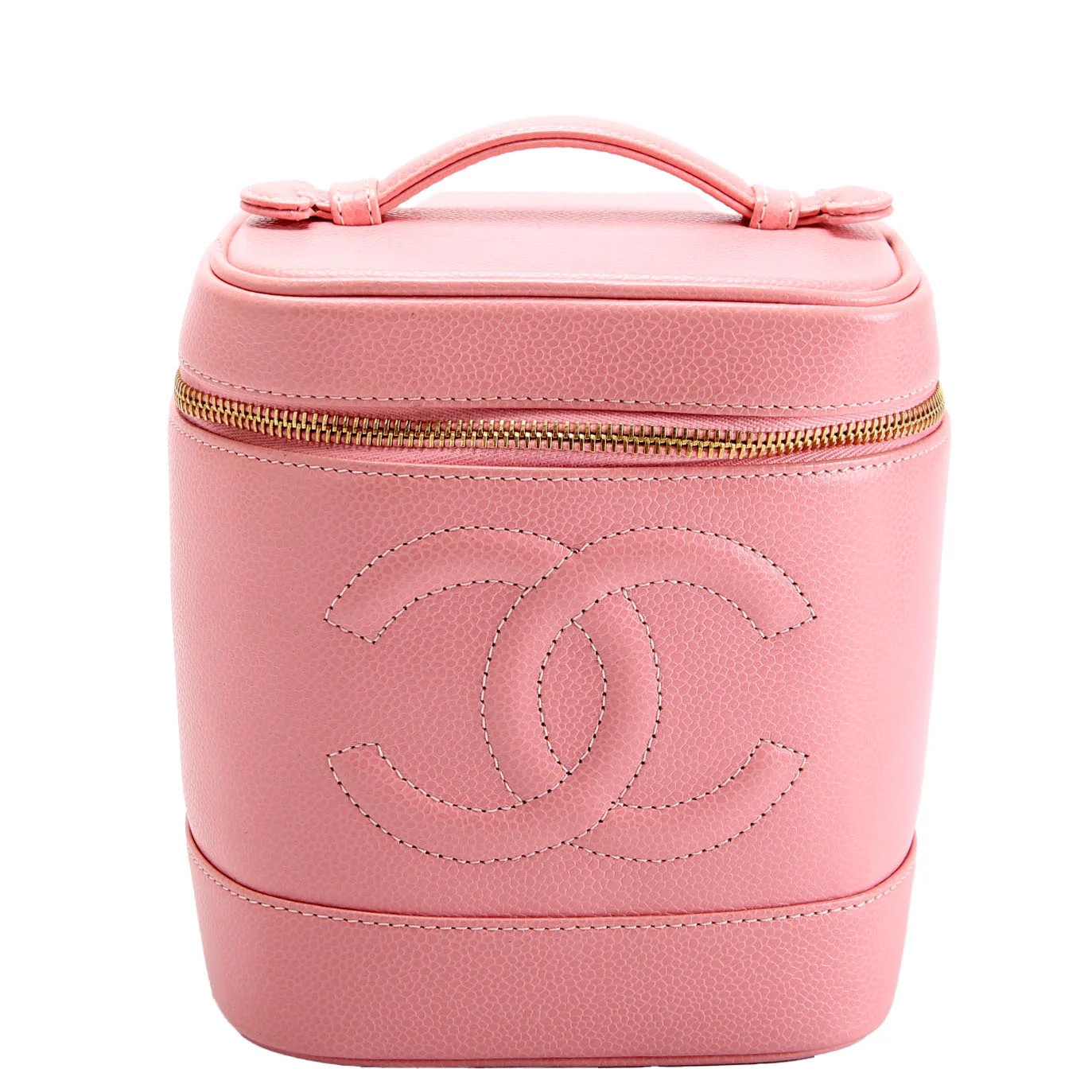 CC Vanity Case Small Caviar 9M Pink | Keeks Designer Handbags