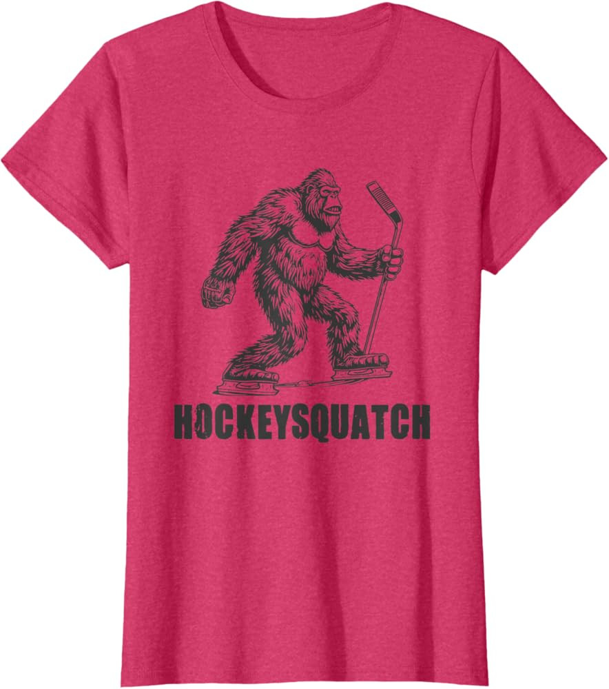 Bigfoot Sasquatch Cryptid Ice Hockey Team Bigfoot Sports Fan T-Shirt | Amazon (US)
