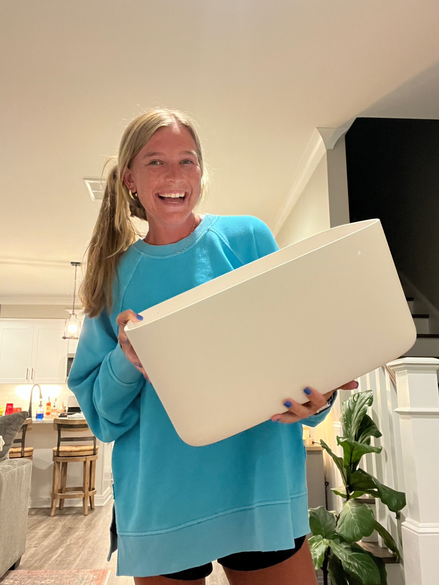 I use these to store clothes, craft supplies, laundry room items, and more! I love that they are sturdy and have a wooden lid and holes to use as handles! 🙌🏼

#LTKfamily #LTKkids #LTKhome