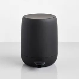 Sono Black Pedal Waste Bin | Unison