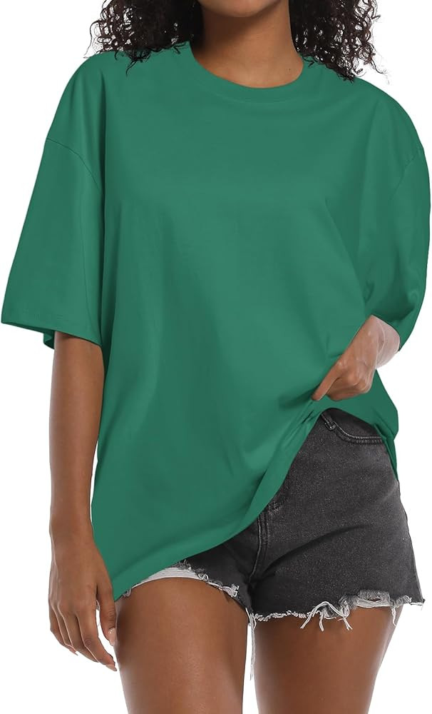 BINTEHGS Oversized Grunge Vintage t Shirts for Women Short Sleeve Cotton Casual Baggy Tees Teens ... | Amazon (US)