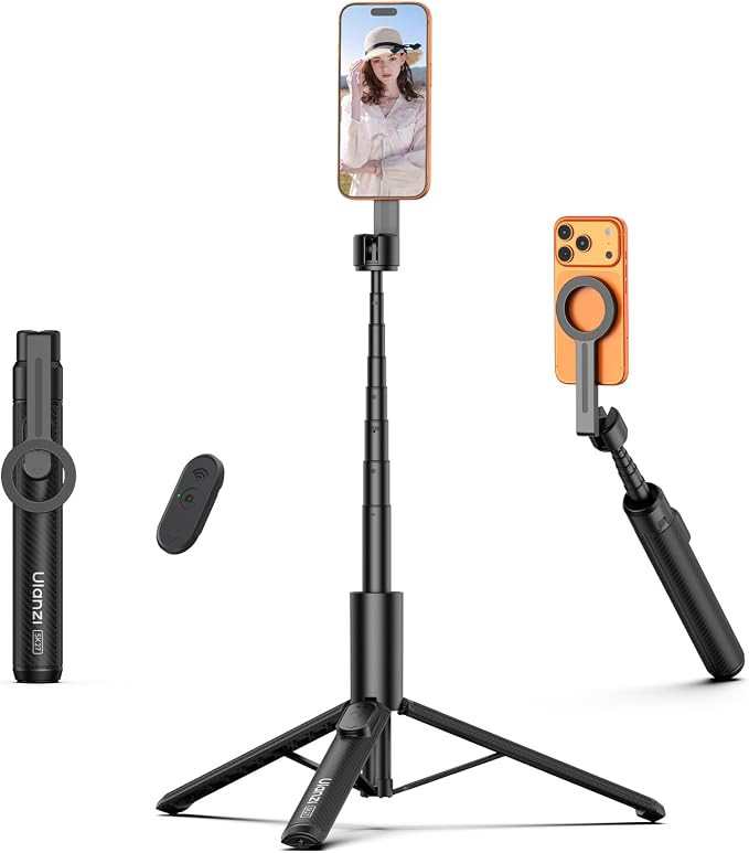 ULANZI Magnetic Phone Tripod for iPhone, SK27 67" Extendable Selfie Stick with Remote, 360\u00b0 ... | Amazon (US)
