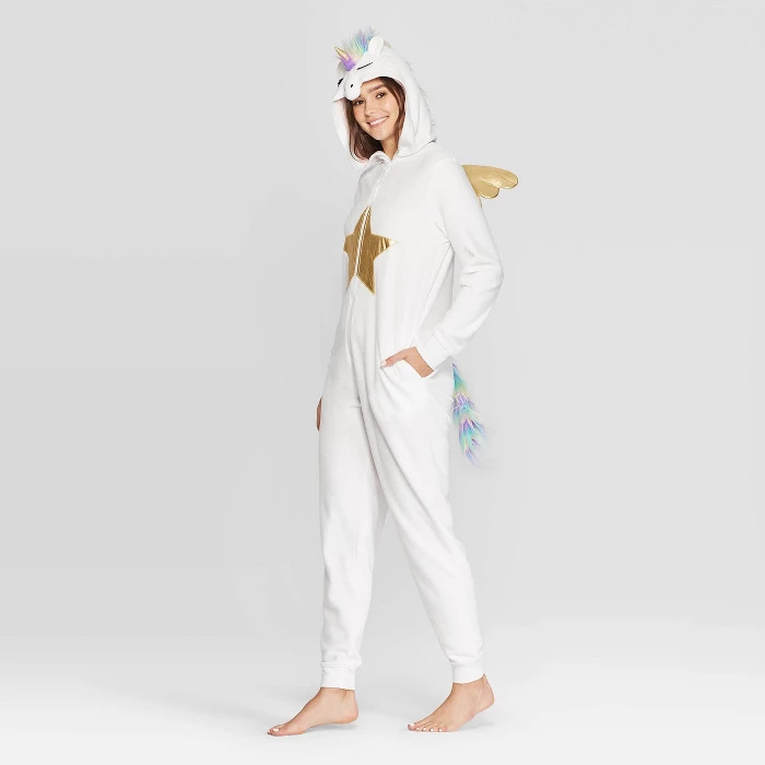 Women's Unicorn Union Suit - White | Target