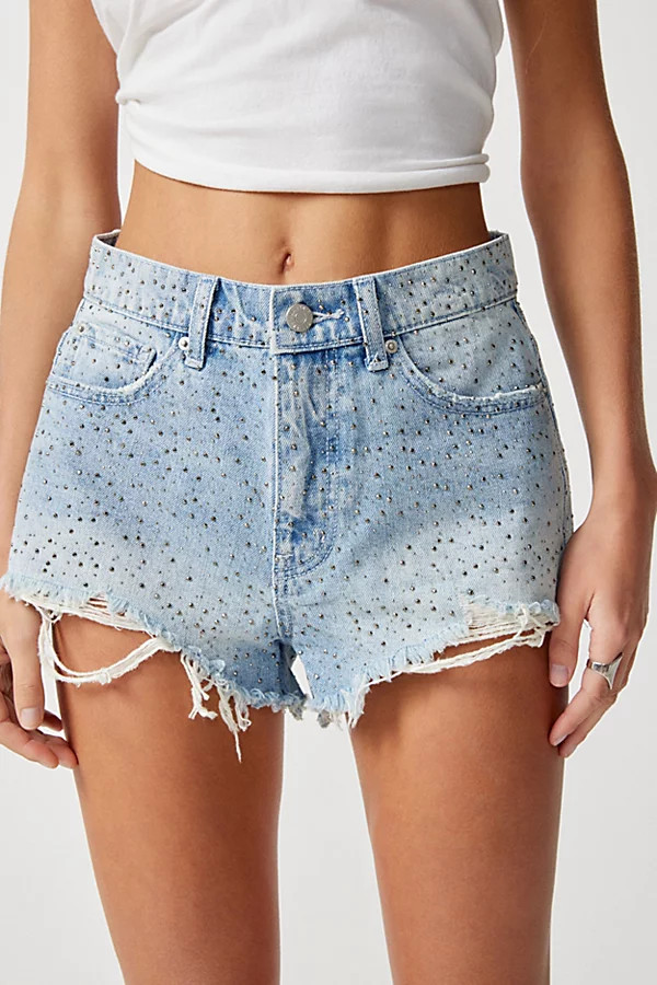 BDG Sparkly Diamante Cutoff Denim Short | Urban Outfitters (US and RoW)