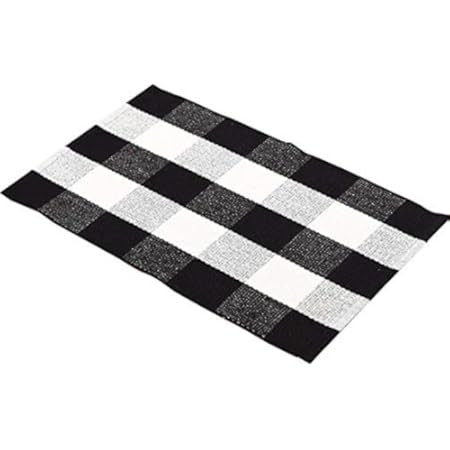 Levinis Buffalo Check Rug - Cotton Washable Porch Rugs Door Mat Hand-Woven Checkered Plaid Rug fo... | Amazon (US)
