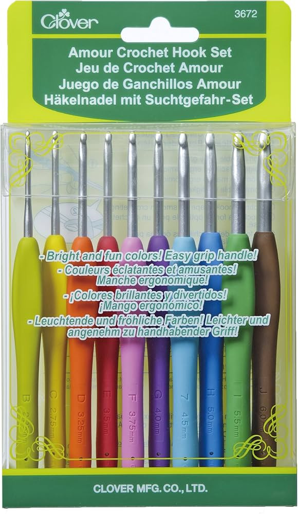 Clover 3672 Amour Crochet Hook Set, 10 sizes | Amazon (US)