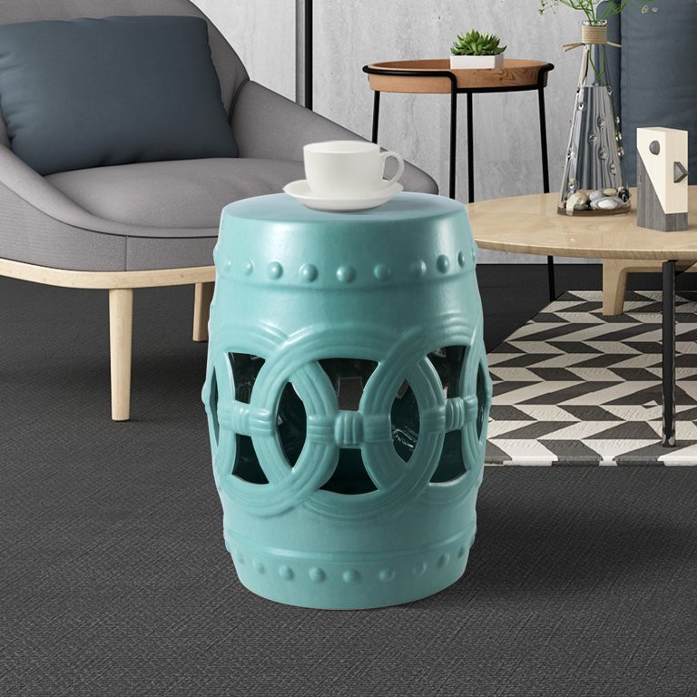 Ceramic Side Table Heavy Duty Patio Sturdy Ceramic Garden Stool Plant Table, Oriental Chinese Sty... | Walmart (US)