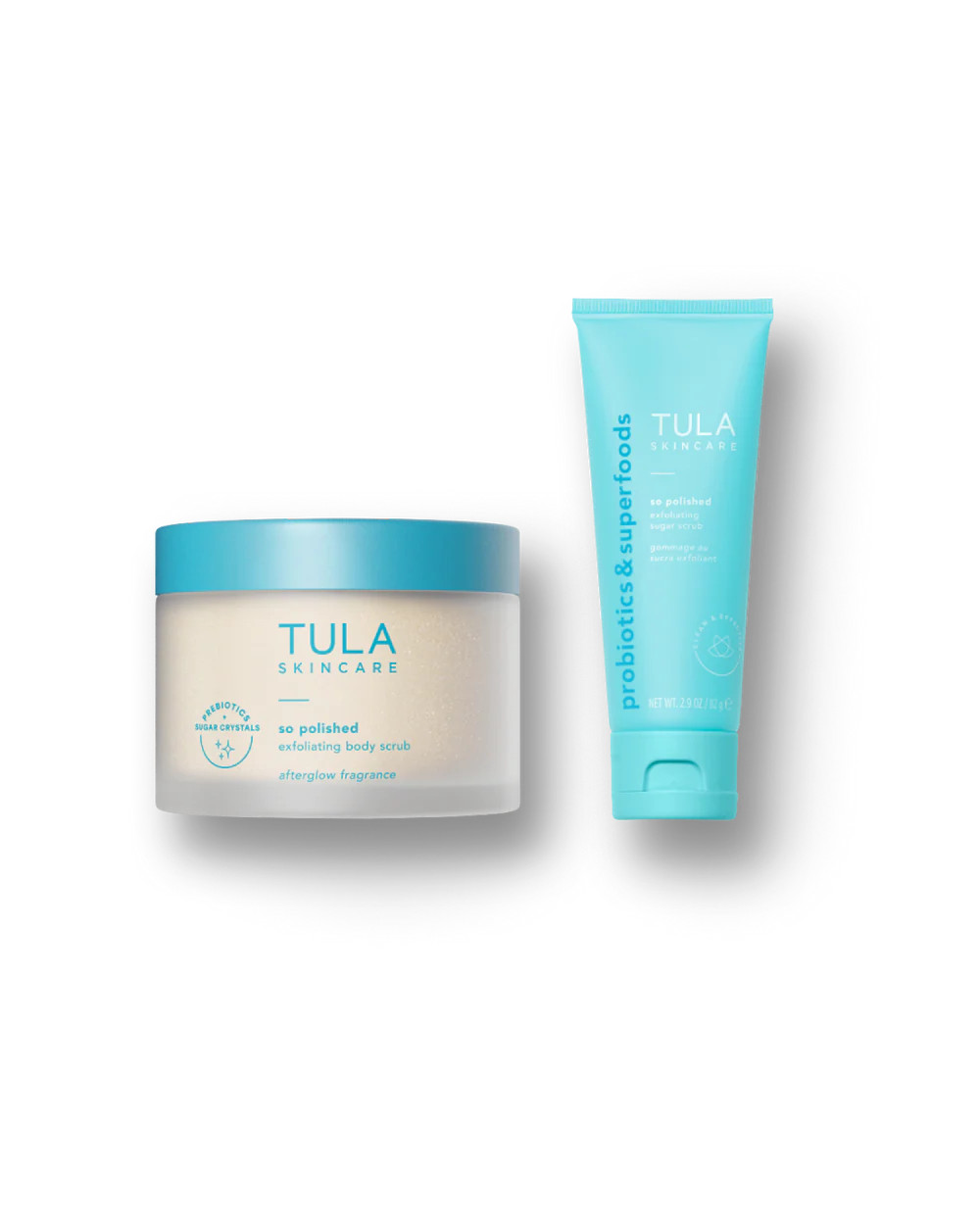 so polished exfoliating sugar scrub duo | Tula Skincare