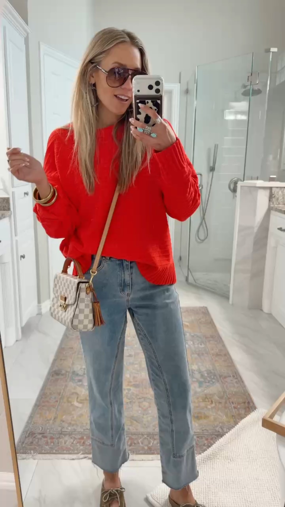 🤍This top looks designer for $20 — I sized up to XL for a boho fit! 

Pants are a FP look for less pants. I have the exact FP pants and I prefer these ones! 

#LTKgrwm #LTKmomlife #LTKootd