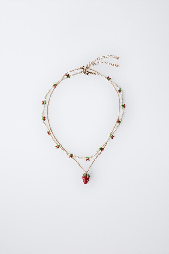 TWO PACK OF FRUIT BEAD NECKLACES | Zara US