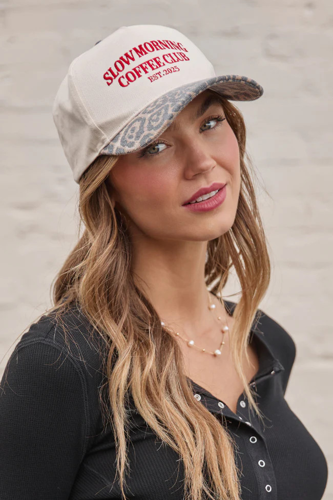 Slow Morning Coffee Club Trucker Hat | Pink Lily