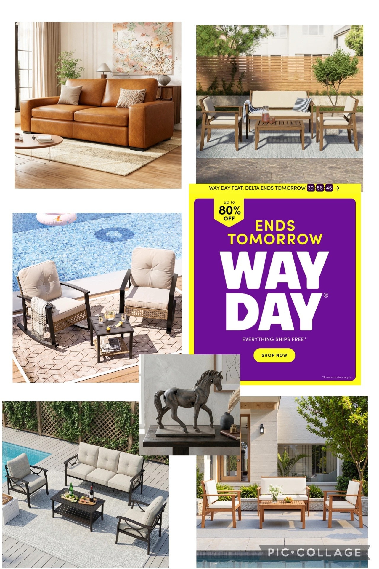 Way day deals are here! 

Outdoor furniture lounging backyard porch seating faux leather couch sofa 

#LTKHome #LTKSeasonal #LTKSaleAlert
