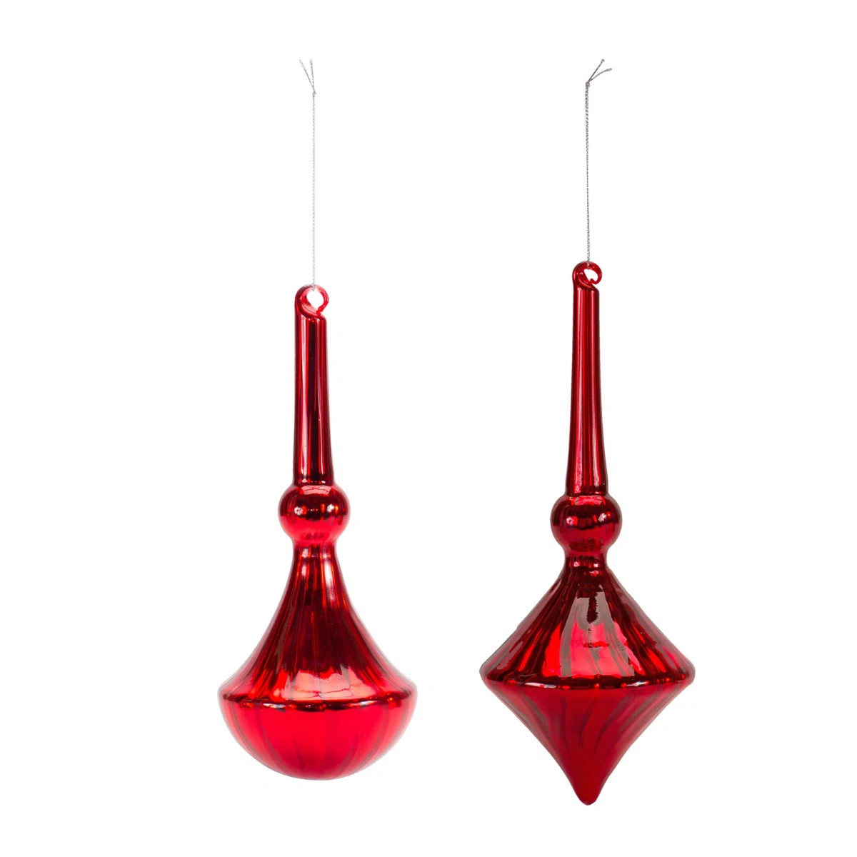 6 Piece Drop Glass Finial Ornament Set | Wayfair North America
