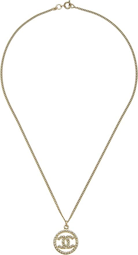 Amazon.com: Chanel, Pre-Loved Gold Chain & Faux Pearl 'CC' Necklace, White : Luxury Stores | Amazon (US)
