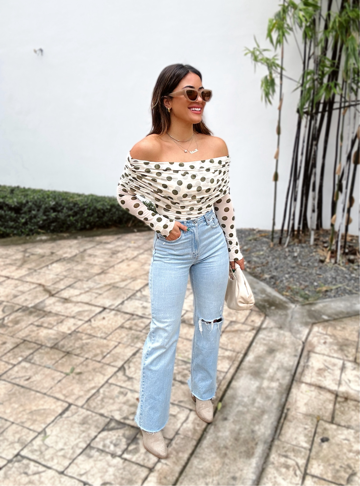 Loving this AFRM bodysuit 😍 I’m wearing an XSmall.

Holiday outfits, holiday tops, going out tops, petite, fall style, fall outfits, jeans outfits, date night. 

#LTKHoliday #LTKParties #LTKSeasonal