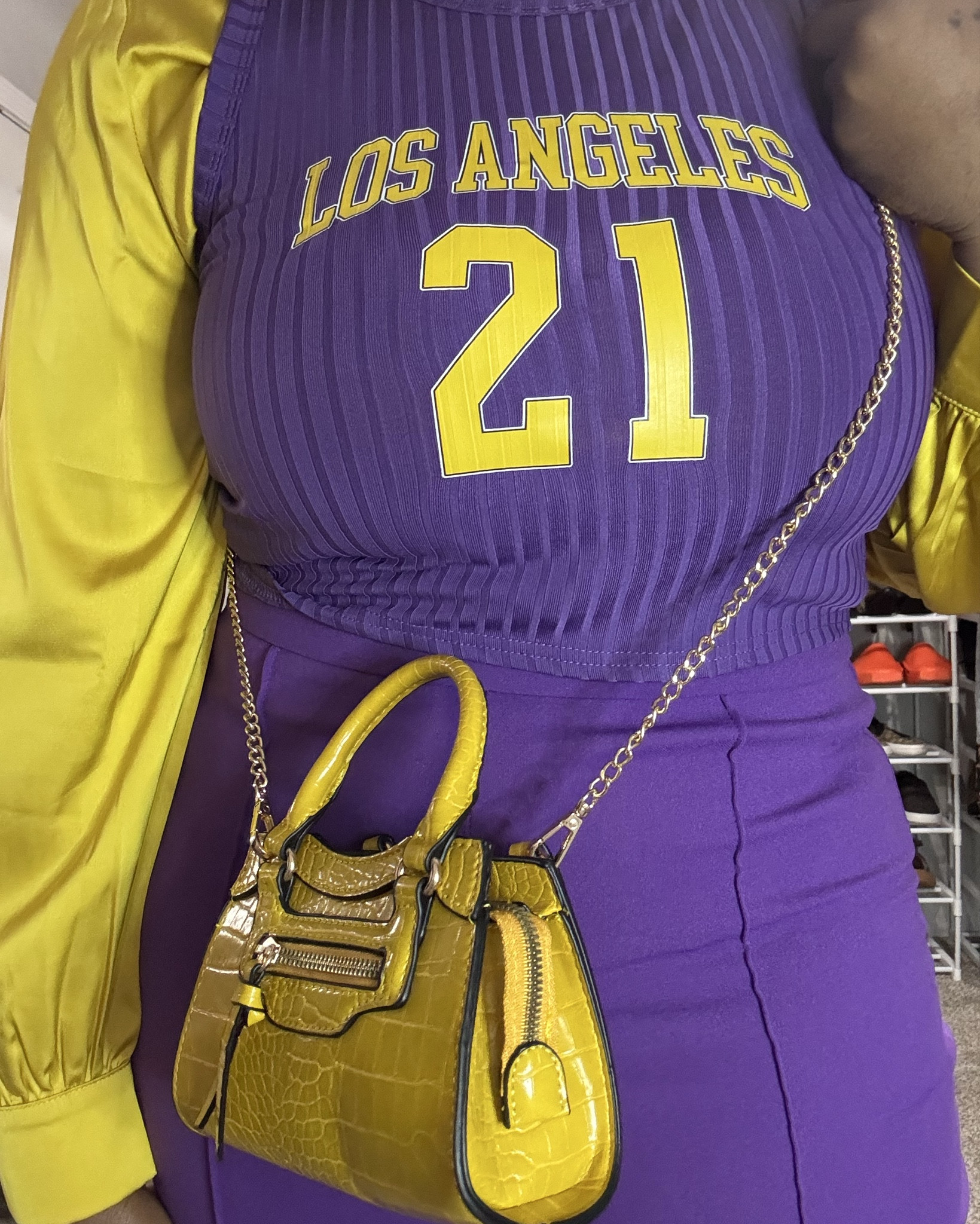 Put me in coach 💜💜💛💛
This look was so much fun to put together & again, going back to dopamine dressing, yellow is that color & we already know about purple. 

I LOVE everything about this look!! 

Everything is a L except the “jersey” which is a M

#LTKOver40 #LTKSaleAlert #LTKStyleTip