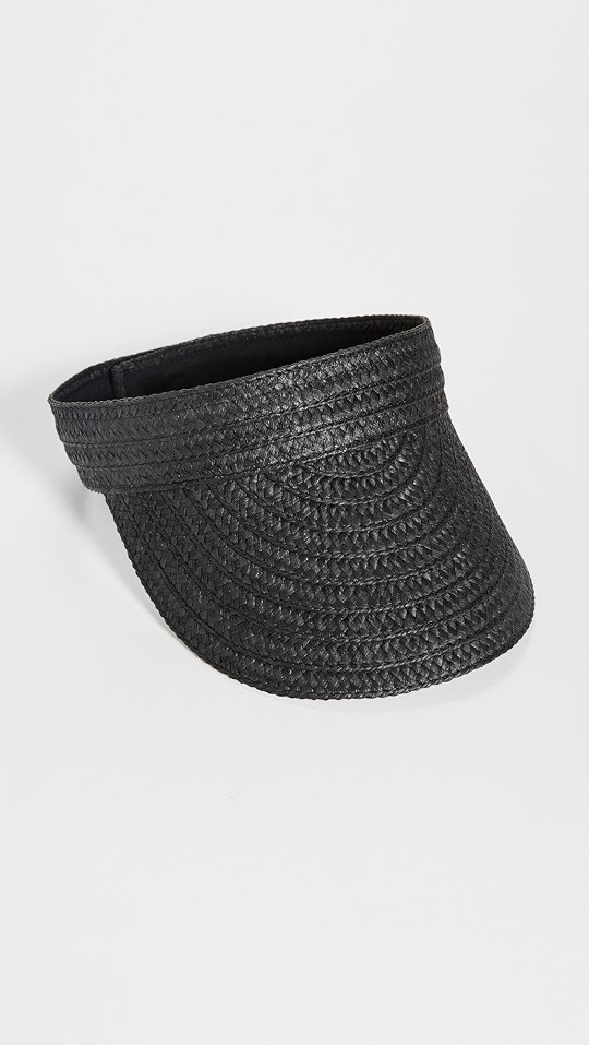 Packable Wide Braid Roll Up Straw Visor | Shopbop
