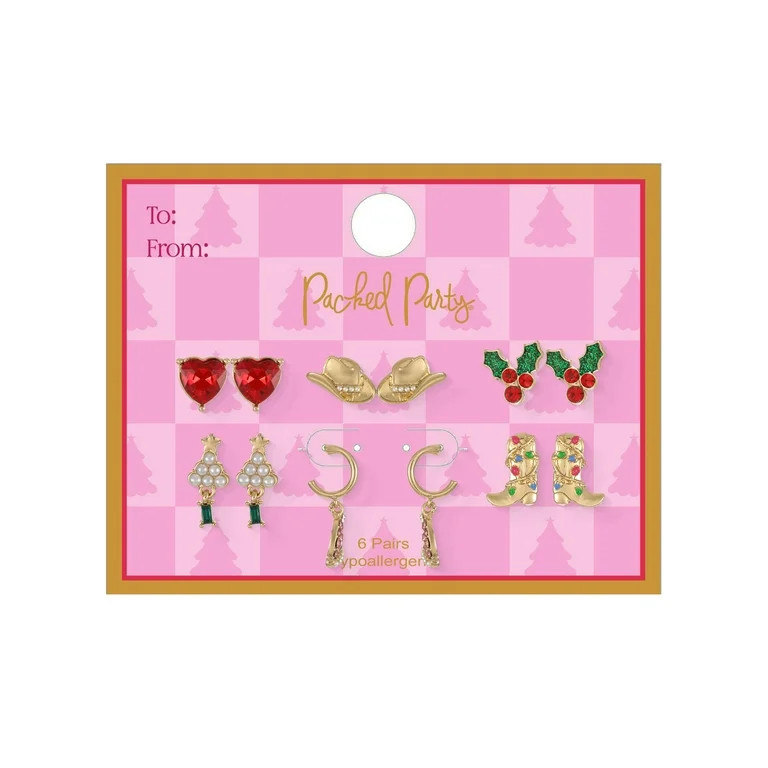 Packed Party Cowboy Christmas Earring Set | Walmart (US)