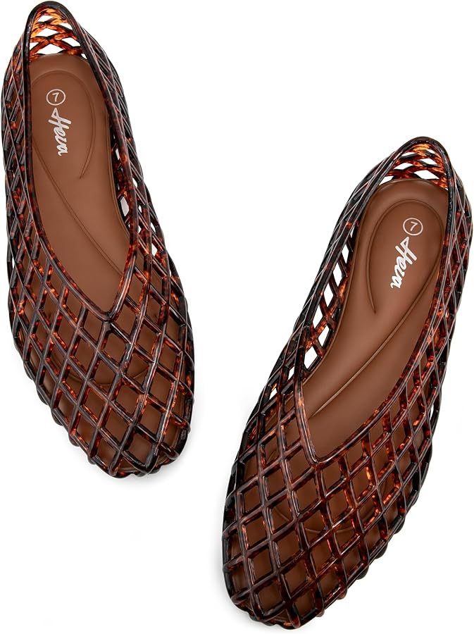 HEVA Women's Jelly Mesh Flats | Amazon (US)