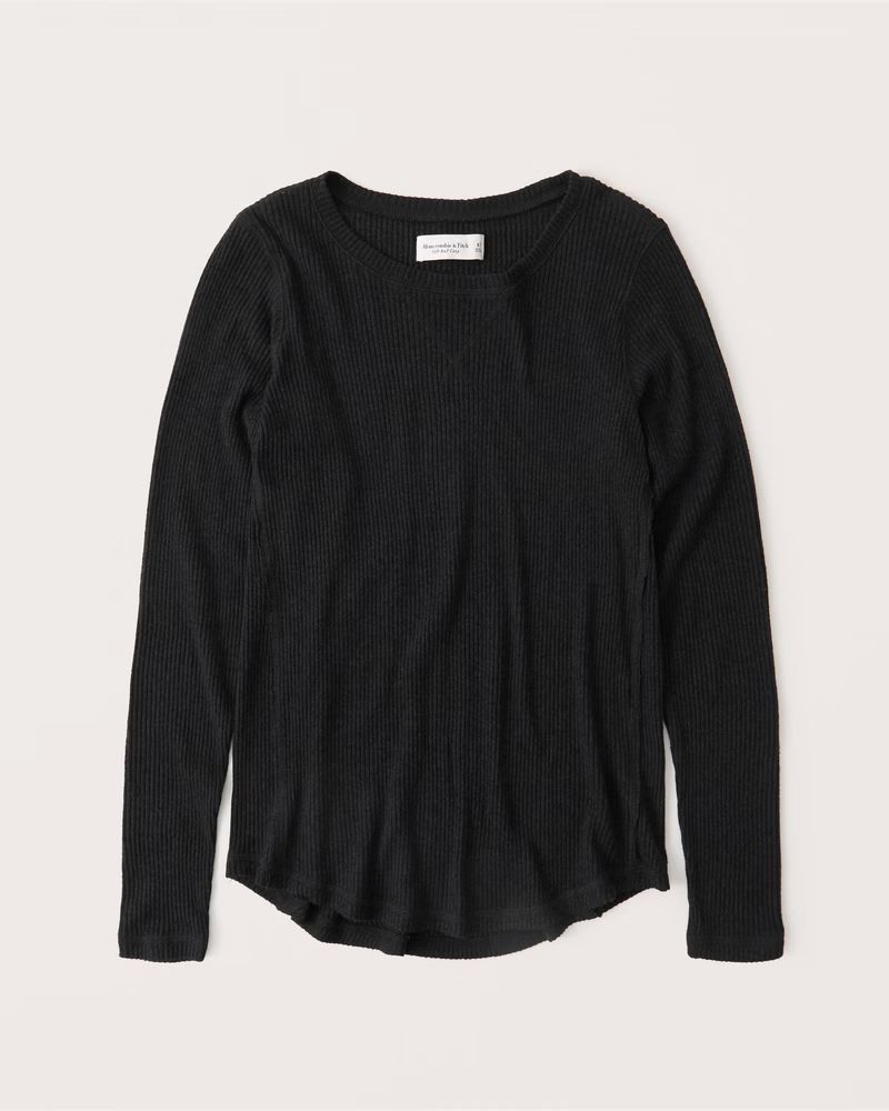 Cozy Long-Sleeve Ribbed Legging Tee | Abercrombie & Fitch (US)
