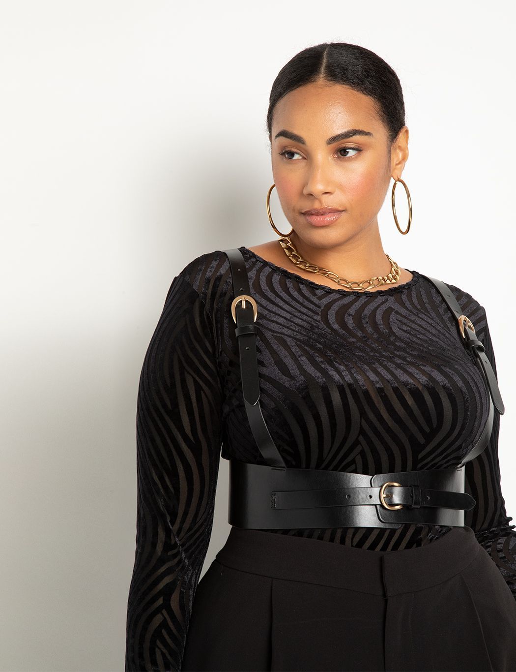 Wide Waist Harness Belt | Women's Plus Size Belts  | ELOQUII | Eloquii