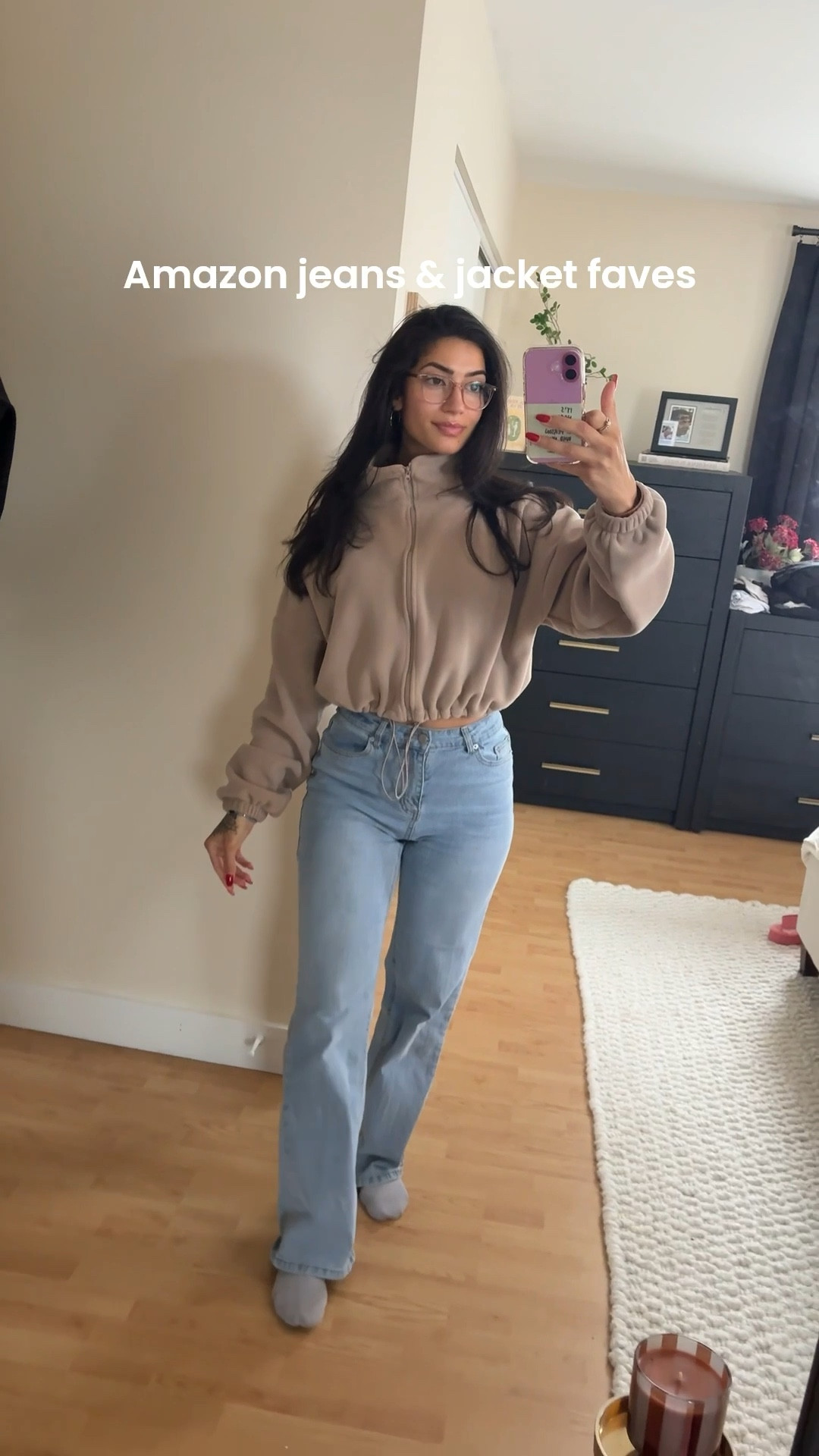 My favorite Amazon cropped fleece and high waisted jeans that make your booty look so good!! 

#LTKgrwm #LTKootd #LTKPetite
