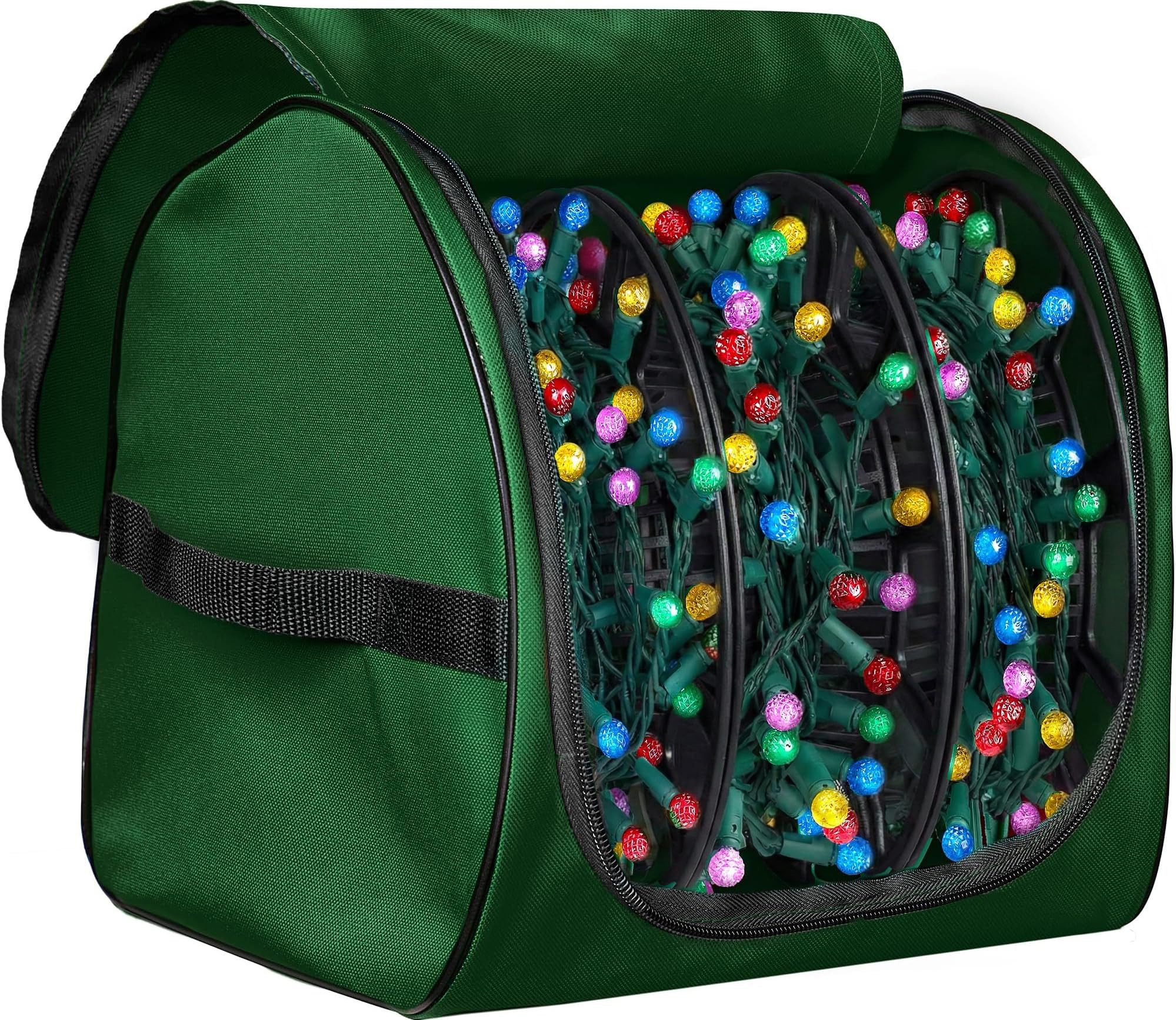 ZOBER Christmas Light Storage Reels - Christmas Light Organizer with 3 Plastic Wheels - 600D Oxfo... | Amazon (US)