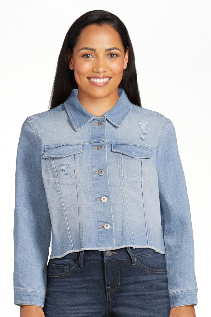 Time And Tru Women’s Cropped Denim Jacket | Walmart (US)