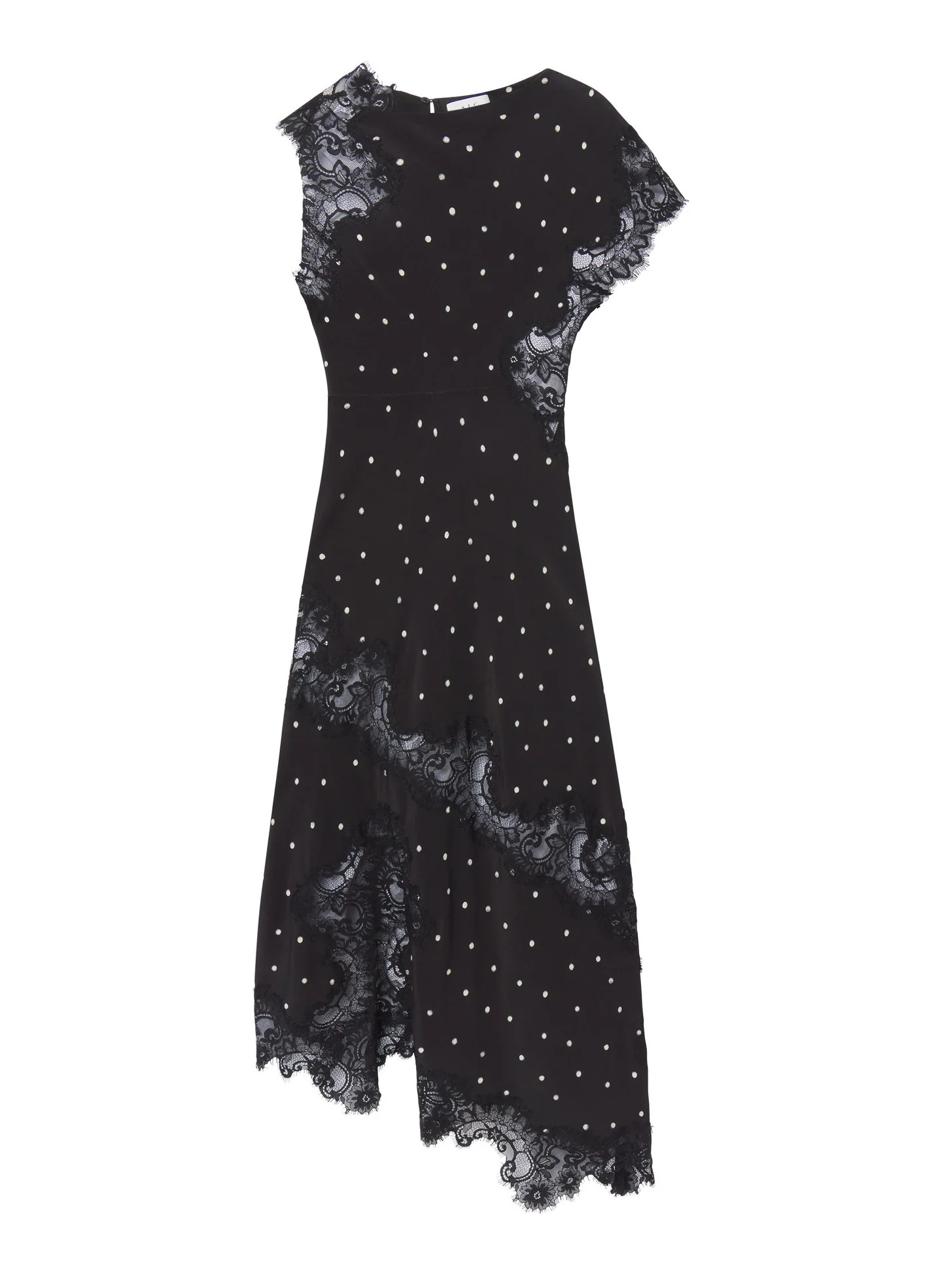 Alessia Polka Dot Crepe and Lace Maxi Dress | A.L.C