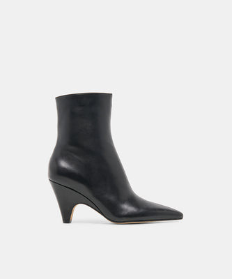 Cruz Booties in Black Leather Size 6.5 By Dolce Vita | DolceVita.com