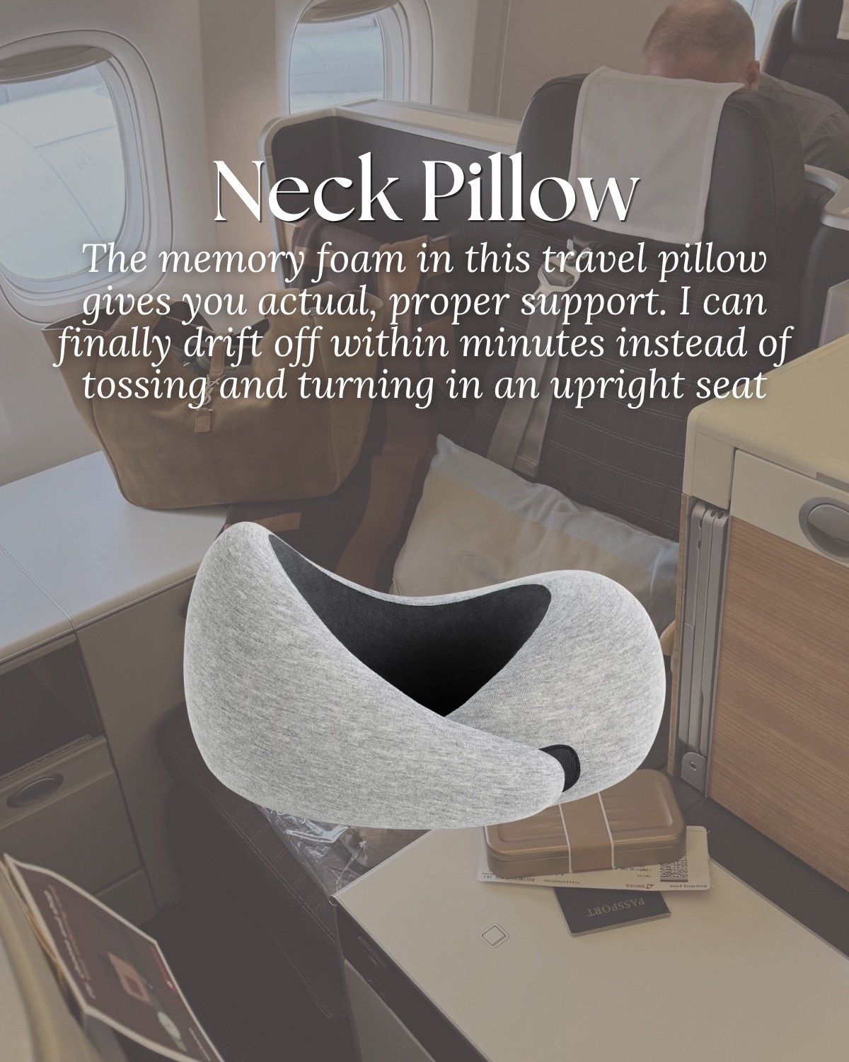Travel must have: 
The memory foam in this travel pillow gives you actual, proper support. I can finally drift off within minutes instead of tossing and turning in an upright seat

#LTKU #LTKTravel #LTKOver40