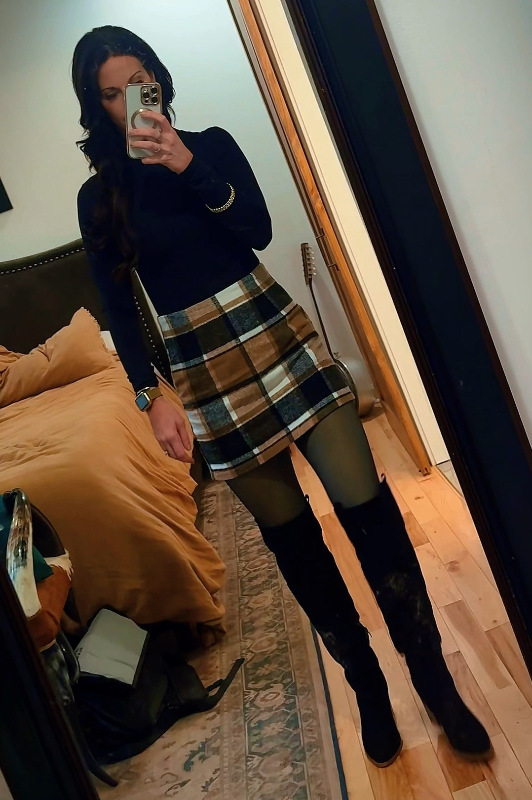 The first of my #churchfit posts! This skirt is super soft and the bodysuit hugs all the right places. Since I'm always freezing, I'm wearing my fleece-lined tights even though it's 60 degrees outside 😅🥶

#LTKStyleTip #LTKOver40 #LTKFitness