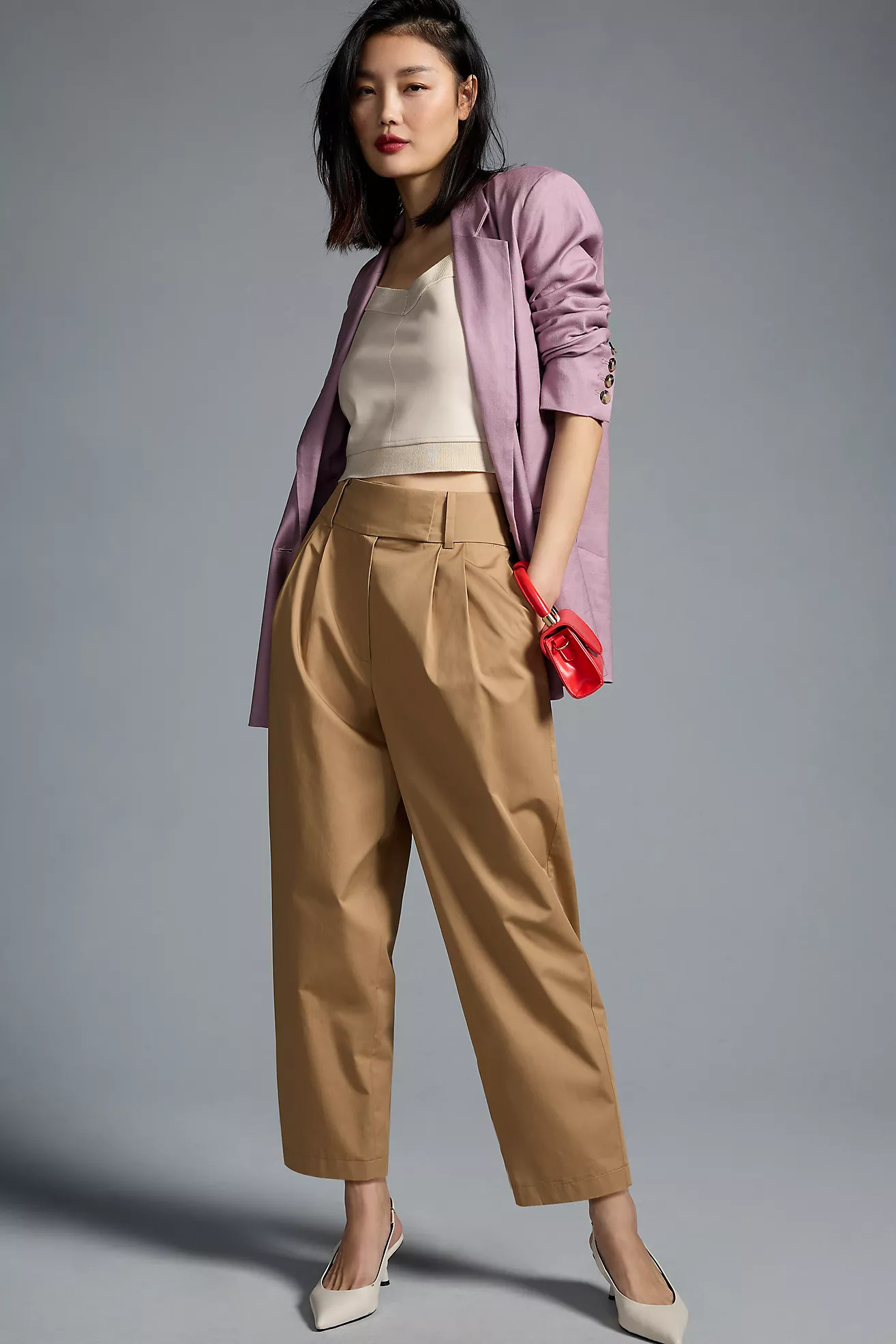 Exquise Barrel-Leg Chino Trousers | Anthropologie (UK)