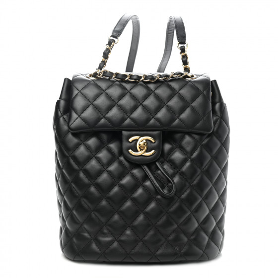 CHANEL Lambskin Quilted Small Urban Spirit Backpack Black | Fashionphile