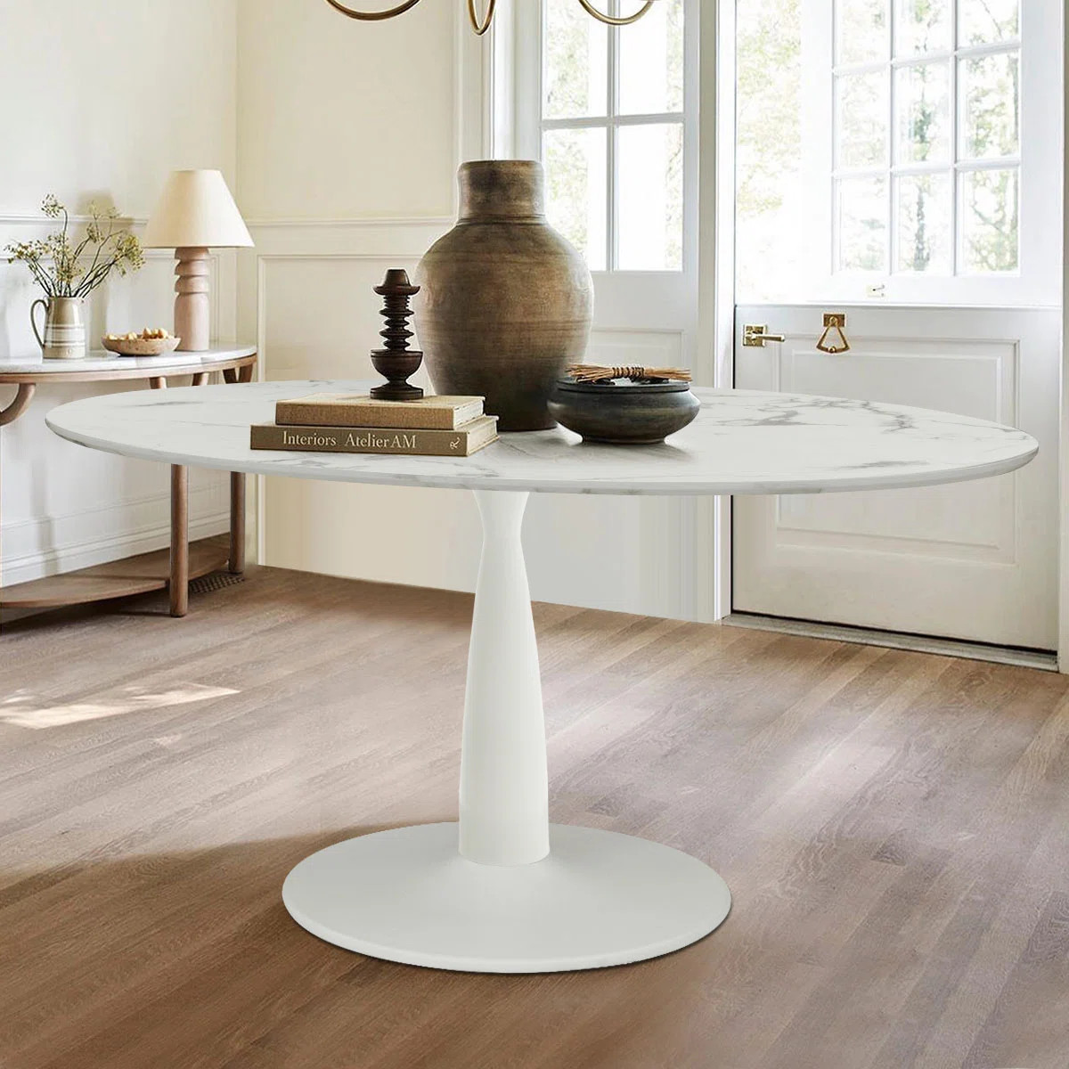 Bernabeu 59 Inch Oval Dining Table | Wayfair North America