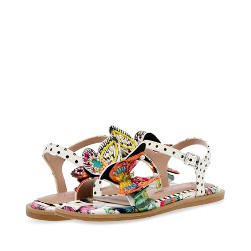 Betsey Johnson Kids Dacie Sandal, White Butterfly, 5 | Amazon (US)