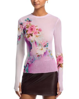 AFRM Kaylee Top in Marble Floral | Bloomingdale's Women | Bloomingdale's (AU)