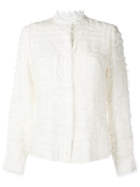 silk chiffon embellished shirt | Farfetch (US)