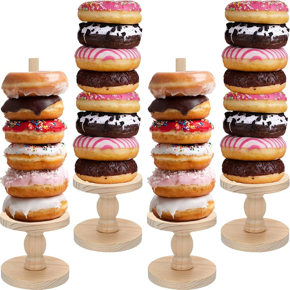 Zhehao 4 Pcs Farmhouse Donut Stand Donut Holder Display Stacker Tower Detachable Doughnut Stand D... | Amazon (US)