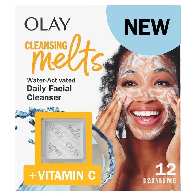 Olay Vitamin C Cleansing Melts, Foaming Face Wash for All Skin Types, 12 Ct | Walmart (US)
