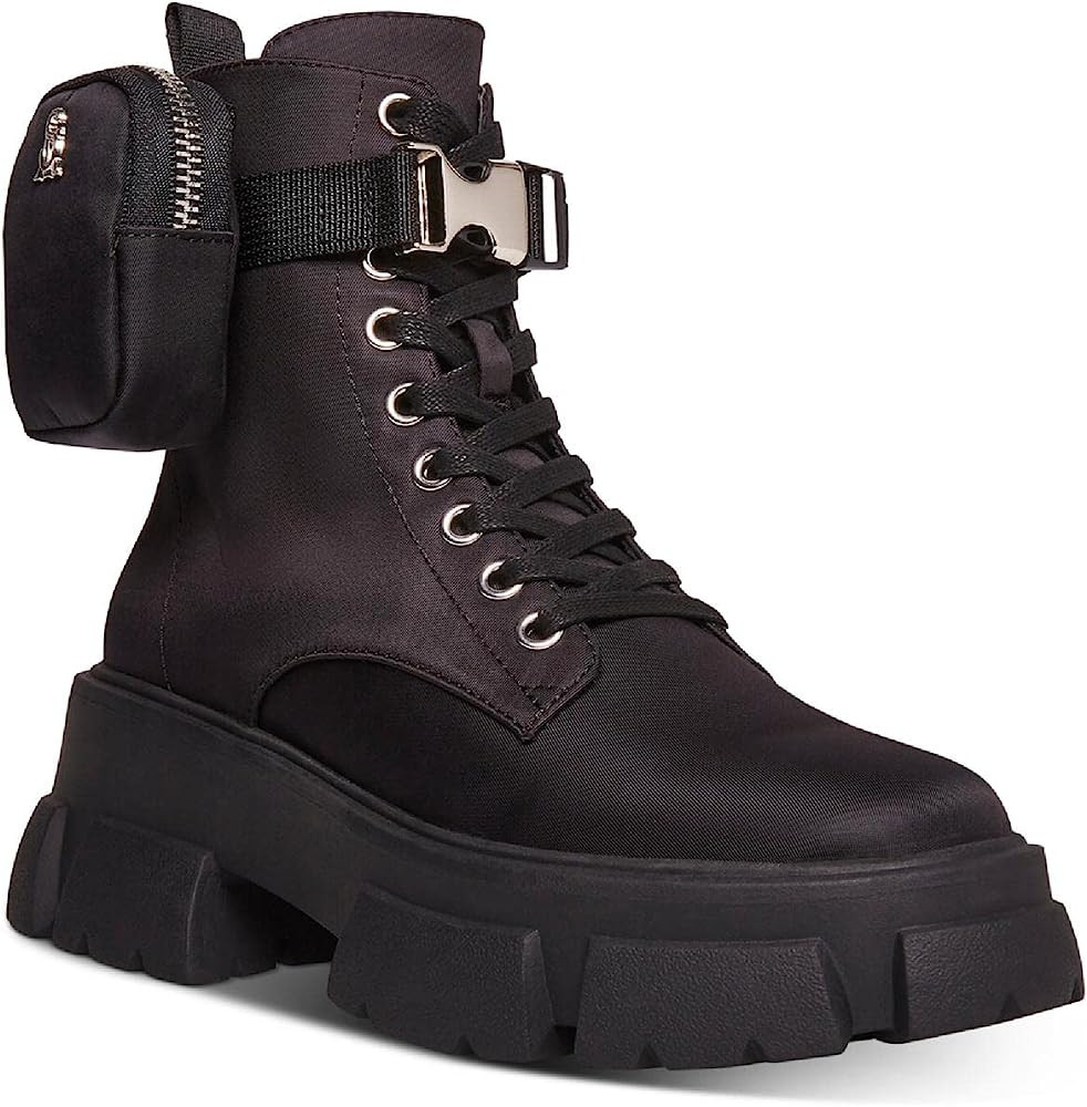 Steve Madden Womens Tanker P Zipper Platform Combat & Lace-up Boots | Amazon (US)